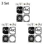 Set of 3 Carburetor Repair Kits for Zama RB-40, FS400, FS450, FS106, FS108, FS120, FS200