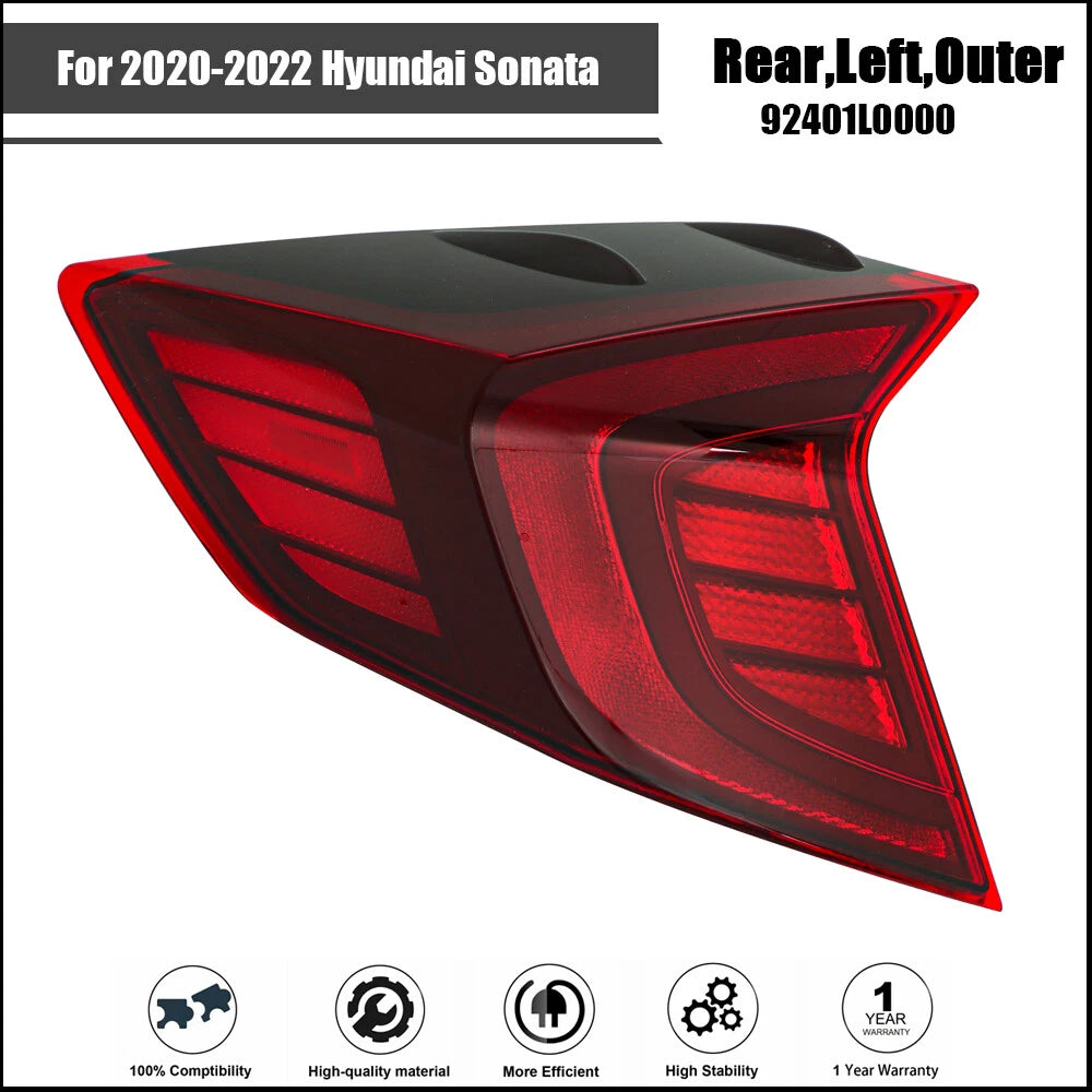 Tail Light Assembly for Hyundai Sonata (2020–2022) Left Outer LED