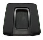 Leather Console Lid Armrest Cover for Chevrolet Silverado (2014–2020) Green Stitch