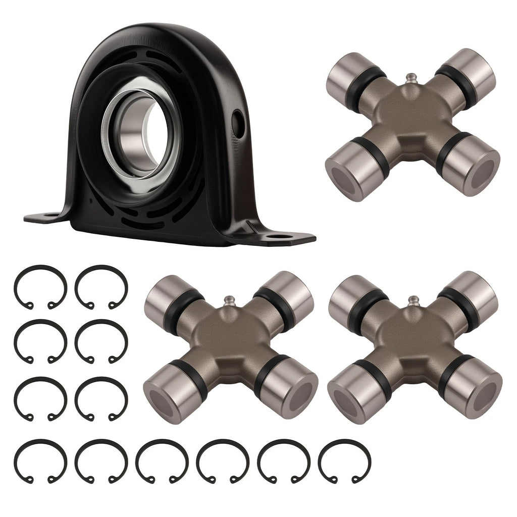Rear Driveshaft Center Bearing + U Joint Kit for Ford F250 F350 (1999–2010)