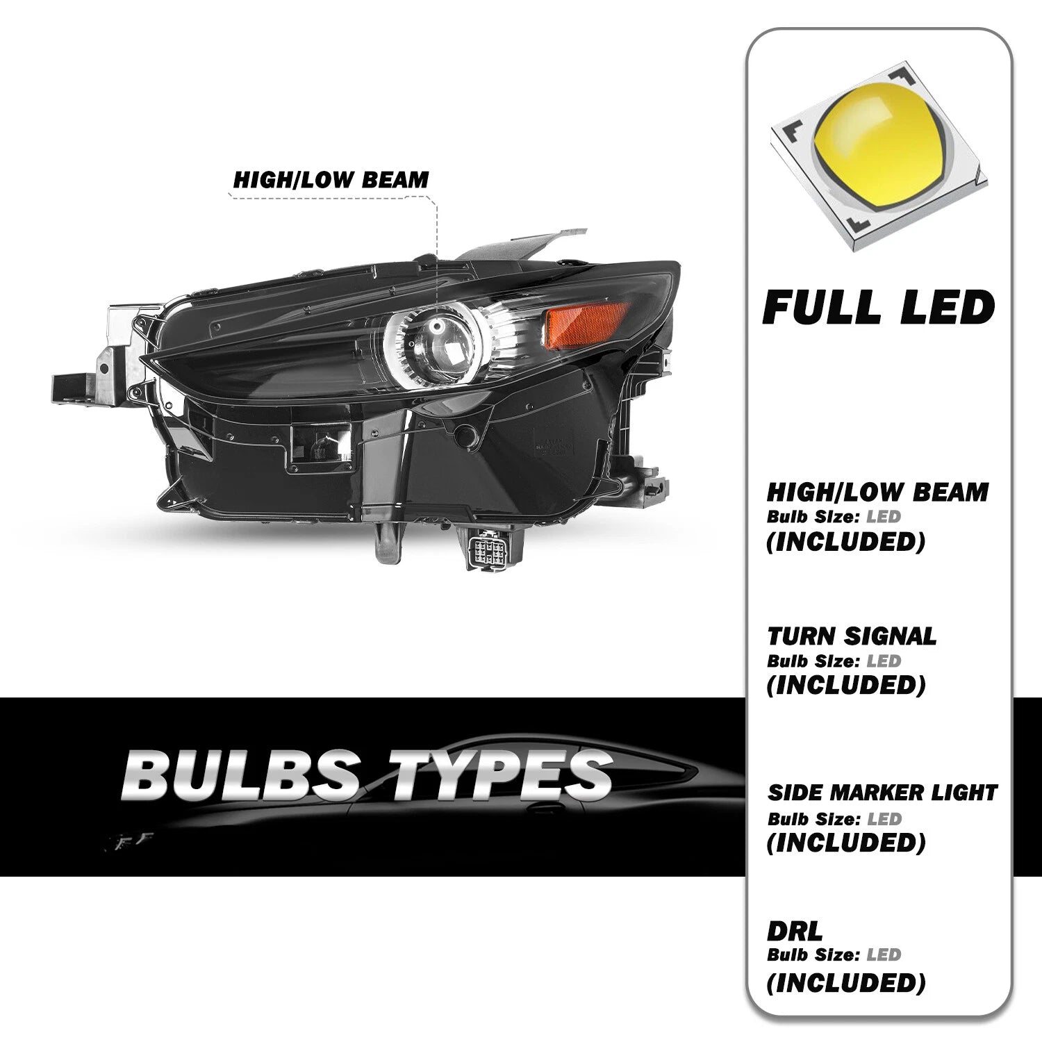Full LED Headlight for Mazda CX-30 (2020–2022)