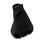 Leather Manual Shift Boot Cover for BMW E21 E12 (1975–1984) Black Red Stitch