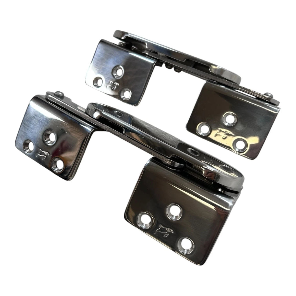 Set of 2 Roll Back Bolster Seat Hinges for Marine Applications (Stainless Steel)