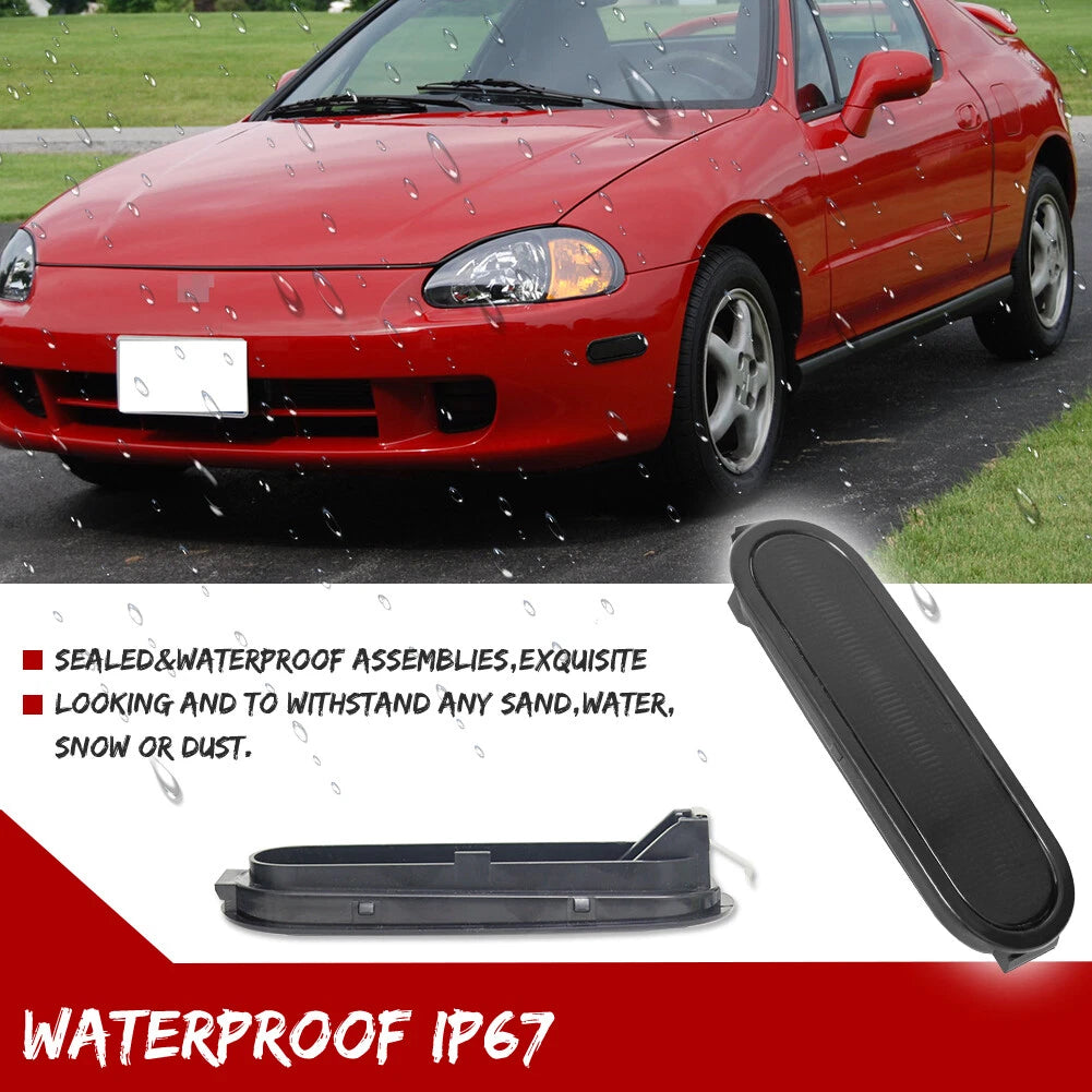 Smoked Front Corner Side Marker Reflectors for Honda Del Sol (1993–1997)
