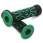 7/8" Green Skull Cross Bone Hand Grips for KTM 125 D (Year Not Specified)