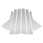 6 Pcs Door Pillar Window Trim for Hyundai Kona (2018–2023) Silver Tone