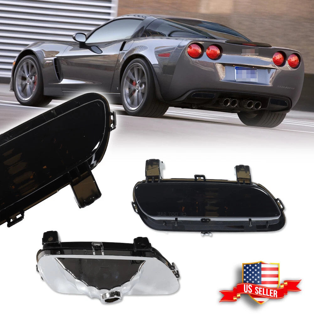 2X Smoked Lens Rear Bumper Backup Lights for Corvette C6 (2005–2013)