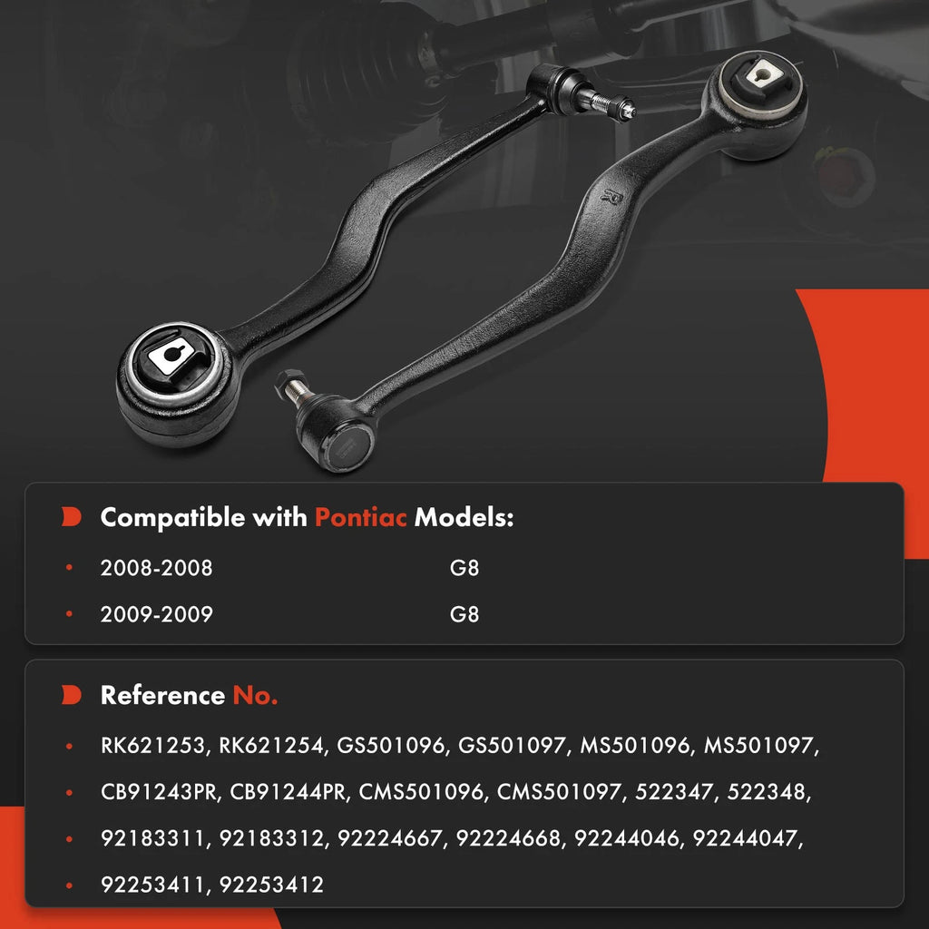 2x Front Lower Forward Control Arm with Ball Joint for Pontiac G8 (2008-2009)