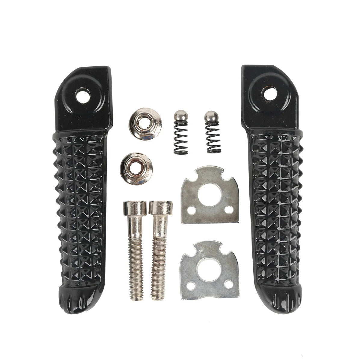 Pair Black Rear Footrests Foot Pegs for Yamaha YZF R1 (1998–2025) R1M (2015–2024)