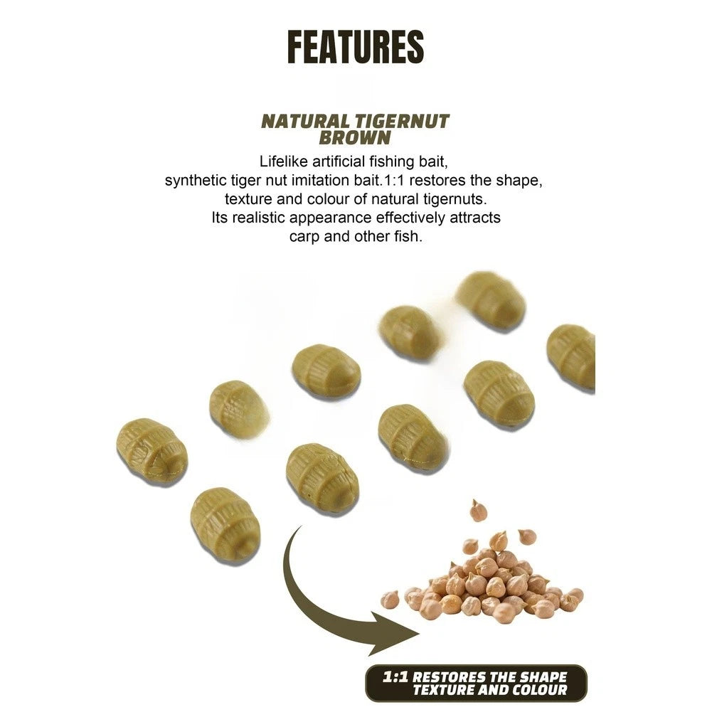 Acorn Style TPE Bait Yellow 17mm for Carp (Realistic Tiger Nut Copy)