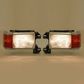 Set of 2 Headlights for Ford Bronco F150 F250 (1987–1991) Chrome Trim