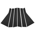 6 Pcs Door Pillar Window Trim for Hyundai Santa Fe ix45 (2019–2021) Black