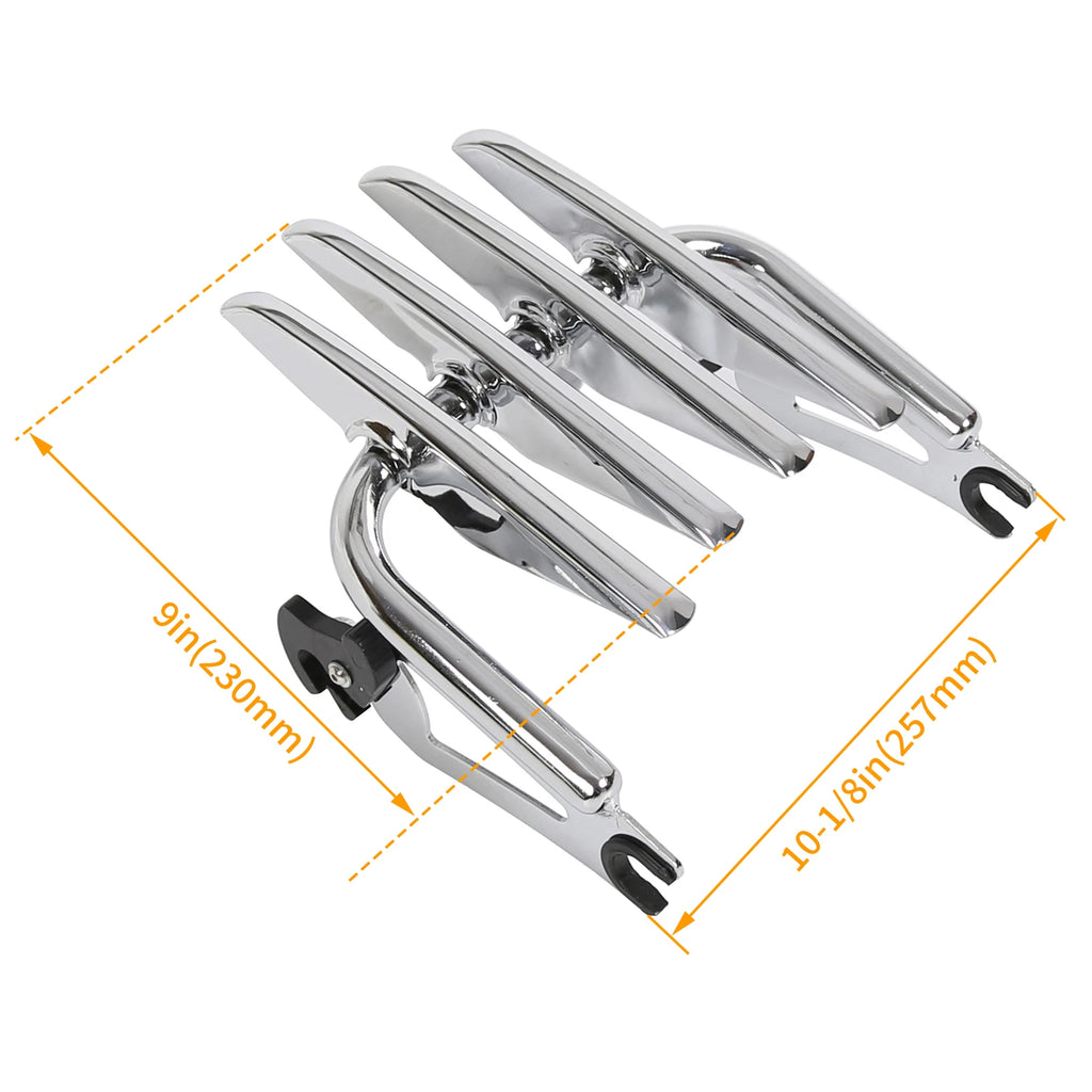 Chrome Stealth Luggage Rack for Harley Touring CVO Street Glide Road King (2009–2026)