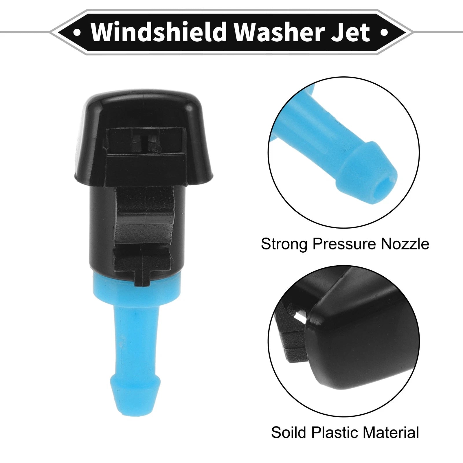 2Pcs Front Windshield Washer Nozzle for Kia Borrego (2008–2012) No. 986303J000
