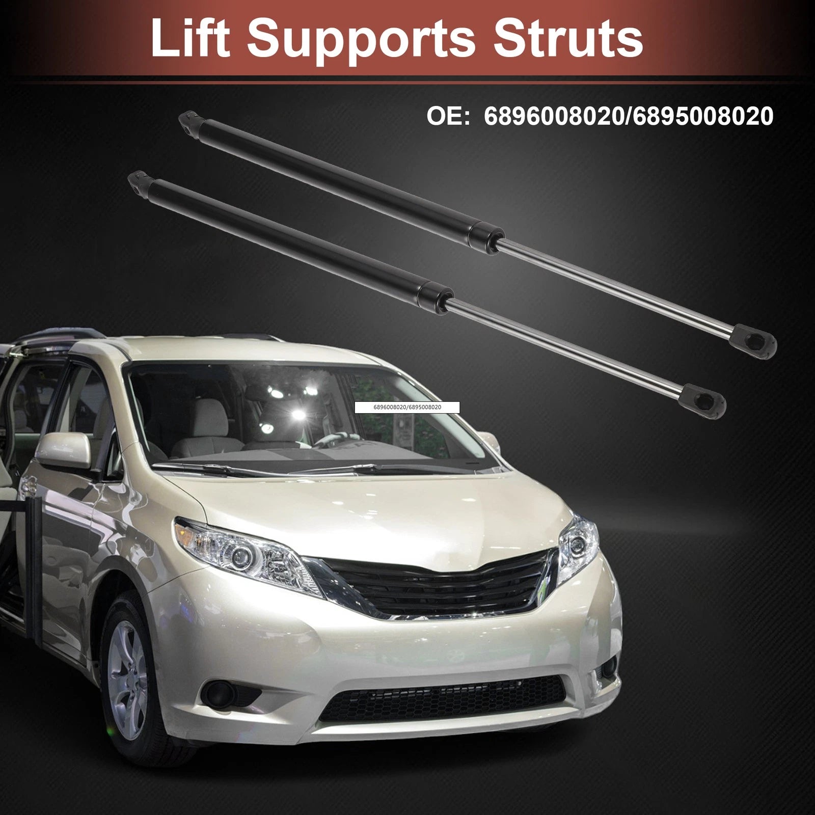 2 Pcs Rear Hatch Lift Supports Gas Struts for Toyota Sienna (2011–2017)