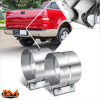 2X 4" Stainless Steel Catback Exhaust Lap Joint Band Seal Clamps Sleeve Coupler