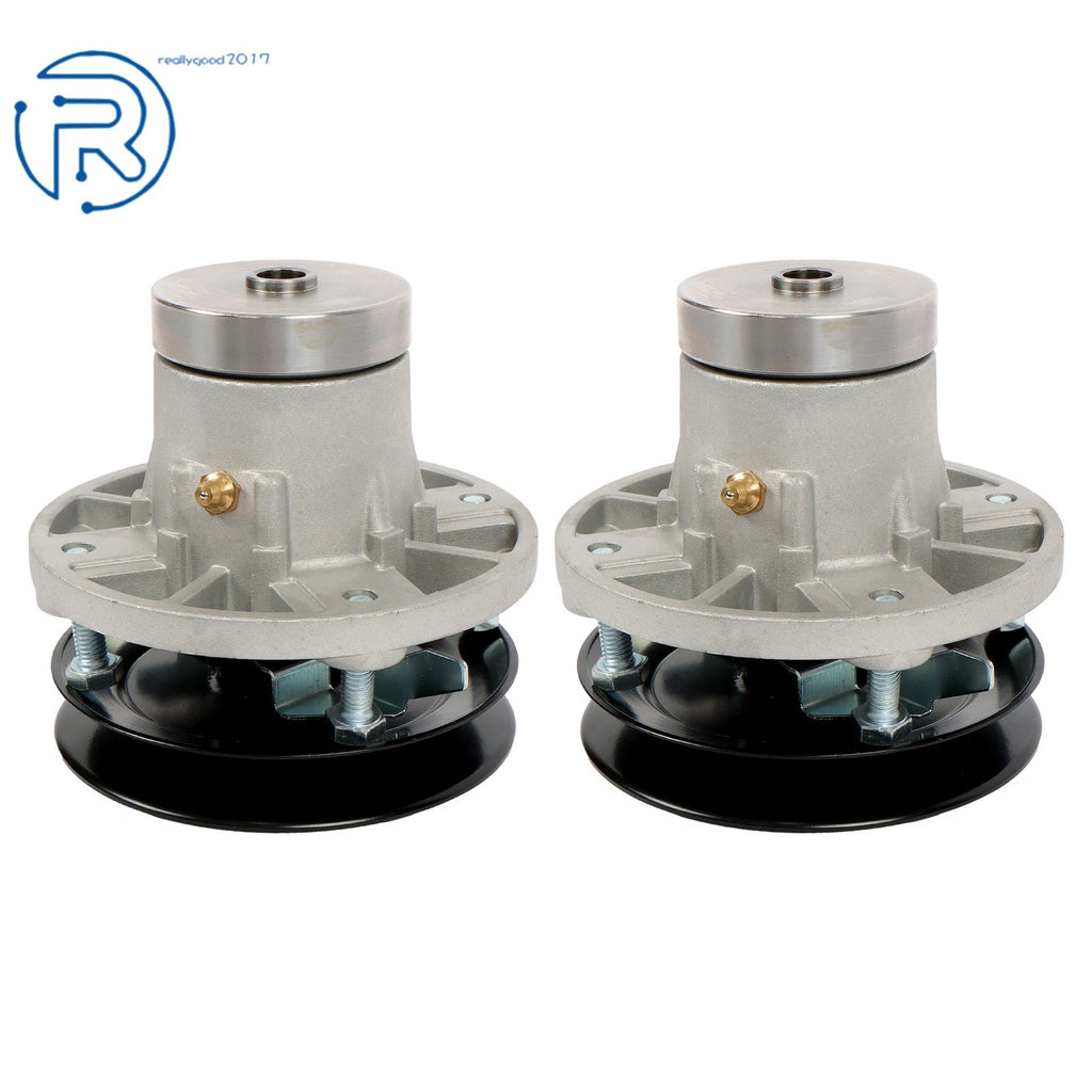 Set of 2 Spindle Assemblies with Pulley for John Deere 38" Deck 