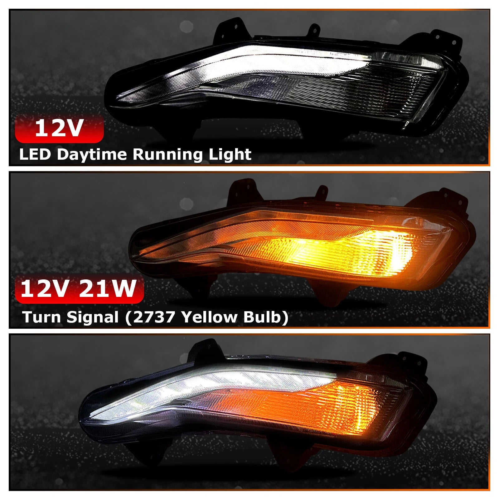 Fog Light with LED DRL Turn Signal for Chevy Malibu (2019–2023)