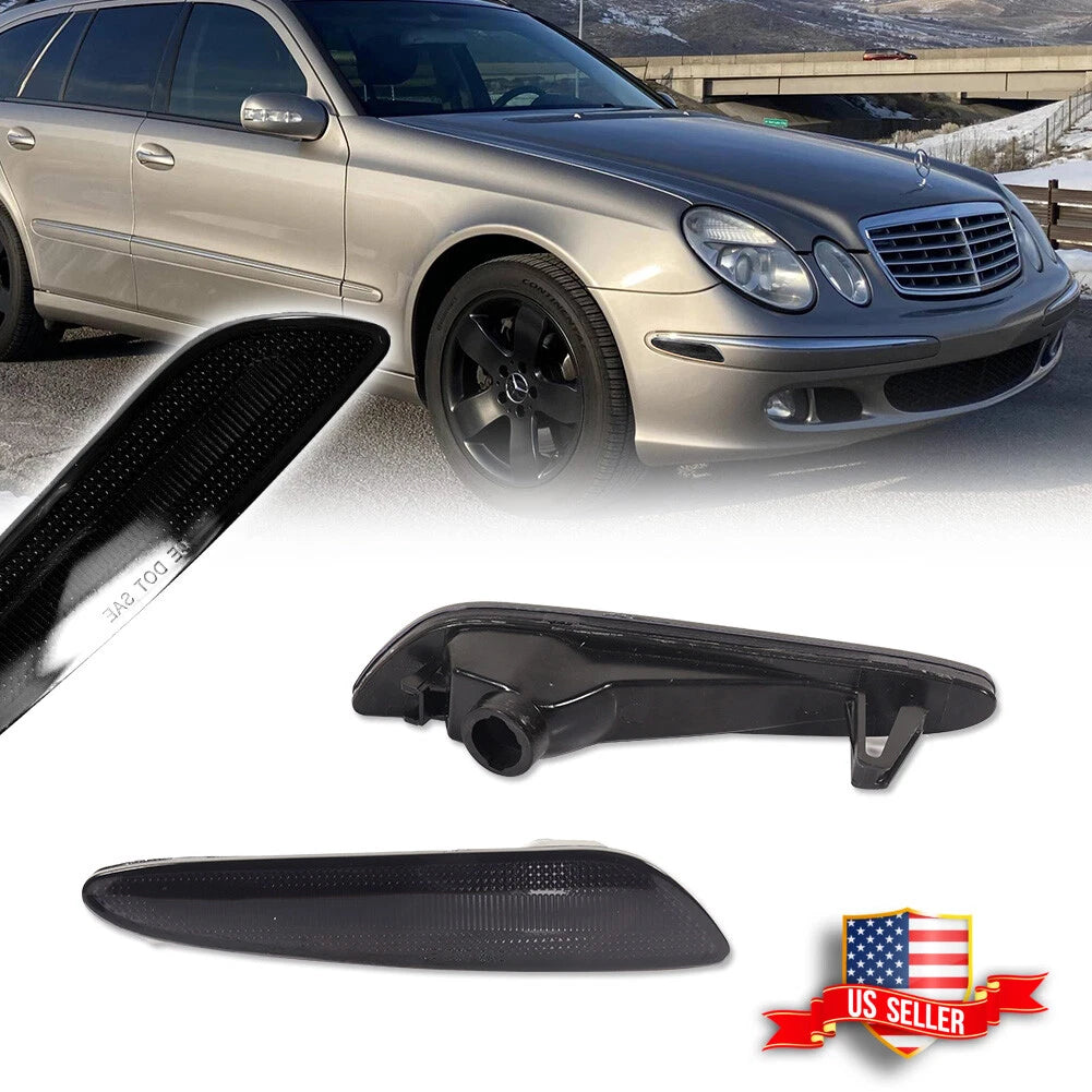 Smoked Lens Side Marker Lights for Mercedes W211 E-Class (2003–2006)
