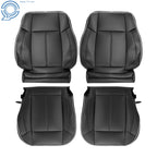 Set of 2 Front Leather Seat Covers for Hummer H3 (2006–2010) Black