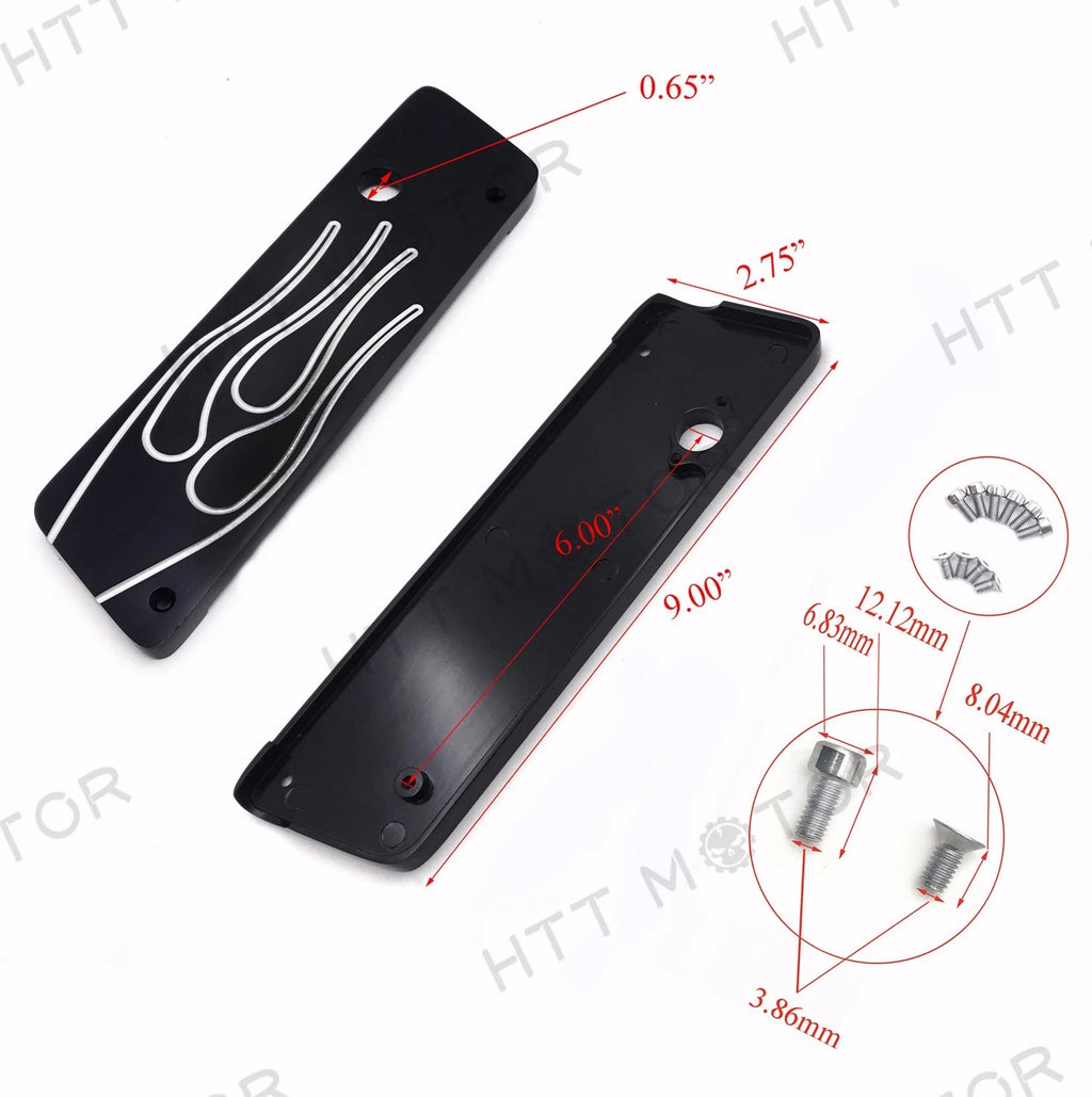 Flame Saddlebag Latch Cover for Harley FLHR Road King (1994–2013)