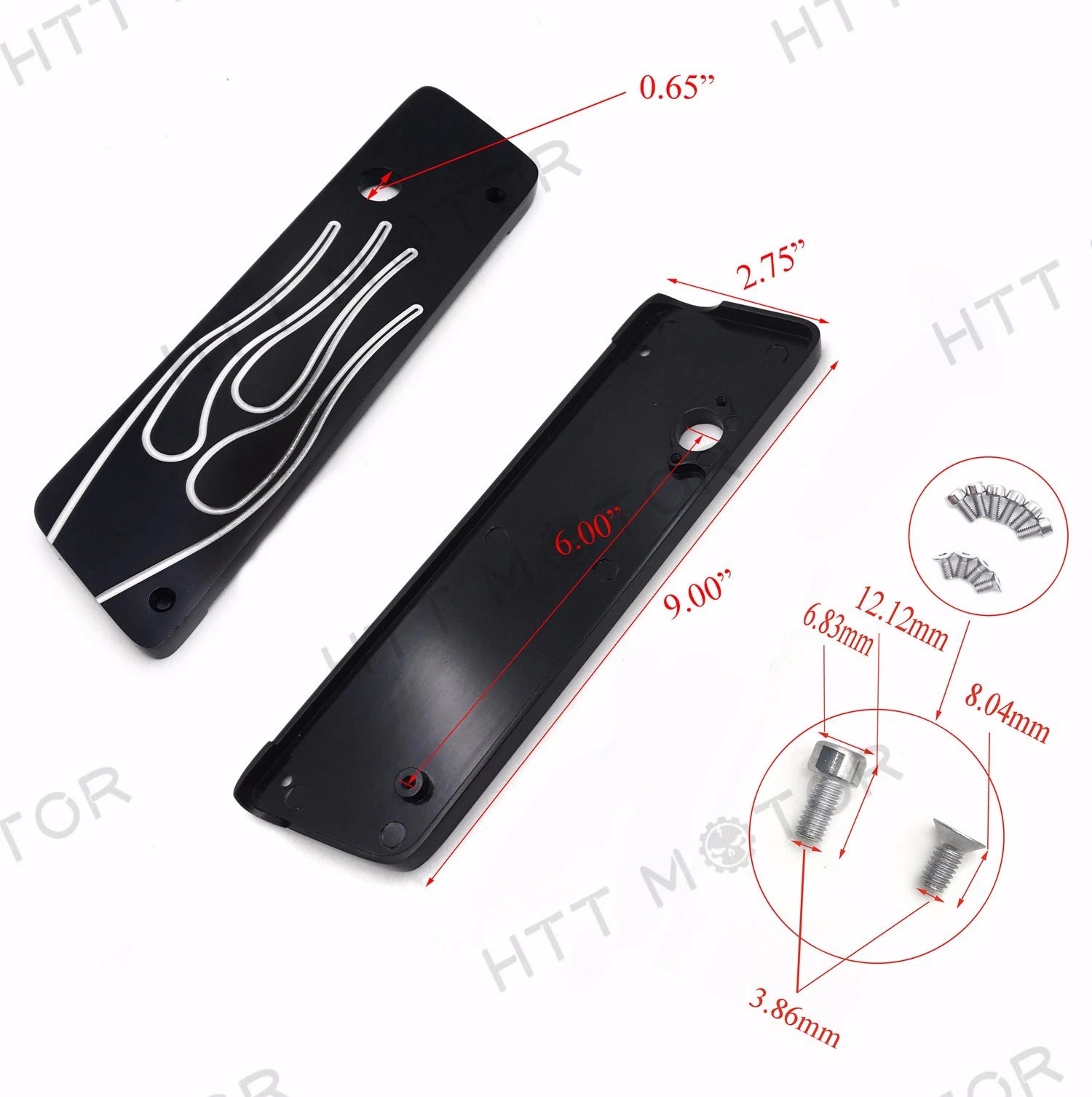 Flame Saddlebag Latch Cover for Harley FLHR Road King (1994–2013)