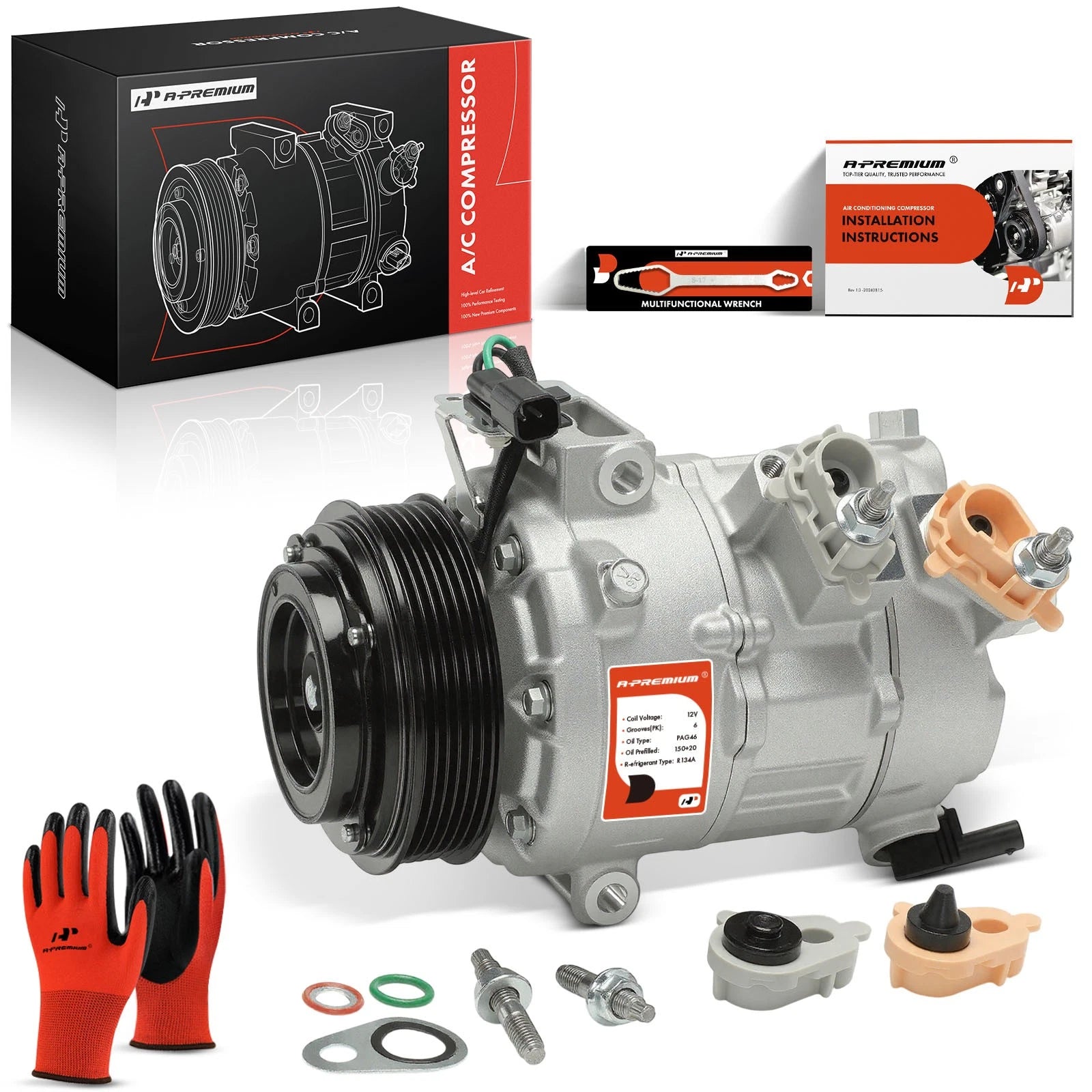 A/C Compressor with Clutch for Ford Edge (2019–2024) Lincoln Nautilus