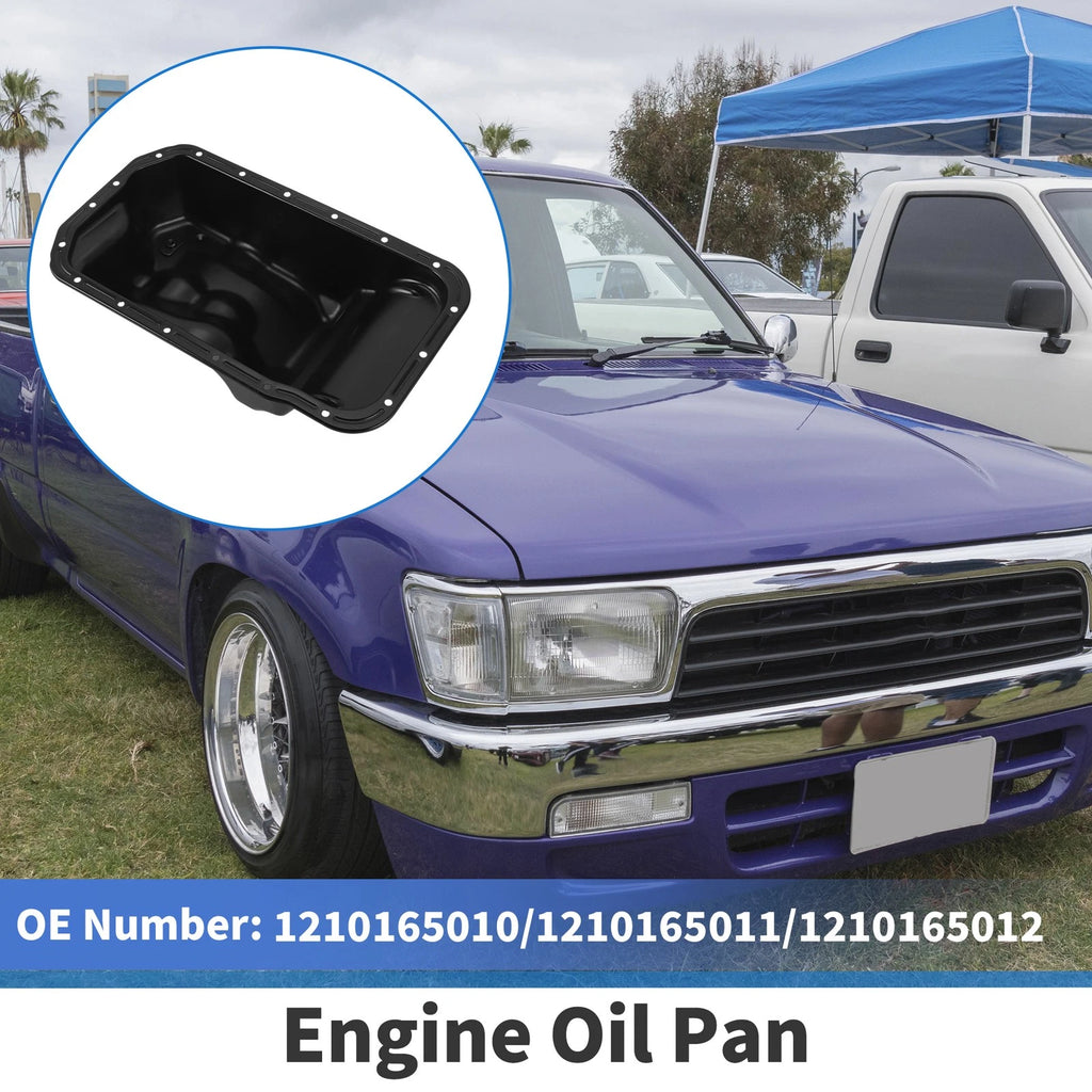 1 Pc Engine Oil Pan No.1210165010 for Toyota Hilux (1988–1997) Steel Black