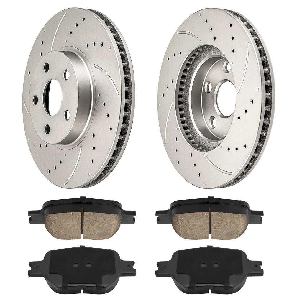 Front Brake Rotors and Ceramic Pads for Toyota Celica (2002–2005) 1.8L