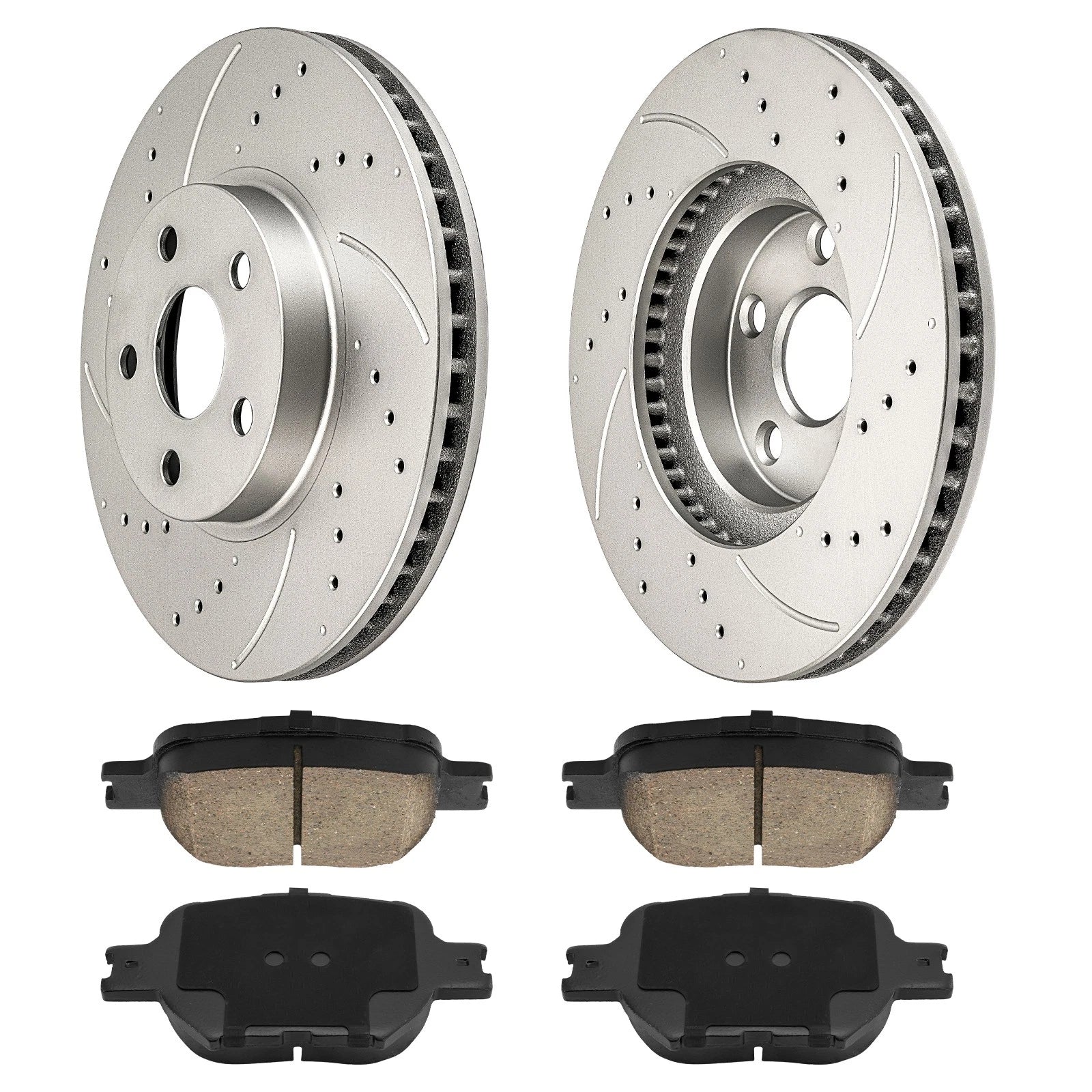 Front Brake Rotors and Ceramic Pads for Toyota Celica (2002–2005) 1.8L