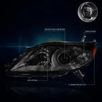 Headlight for Toyota Sienna XL30 (2011–2020) Chrome Housing Smoked Lens