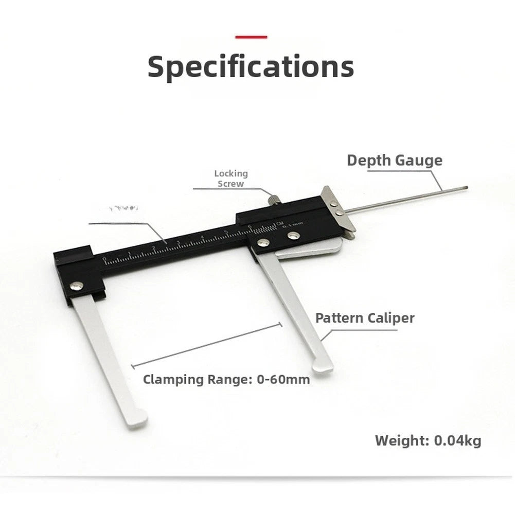 Tire Tread Depth Gauge & Brake Disc Thickness Tool for Vehicles