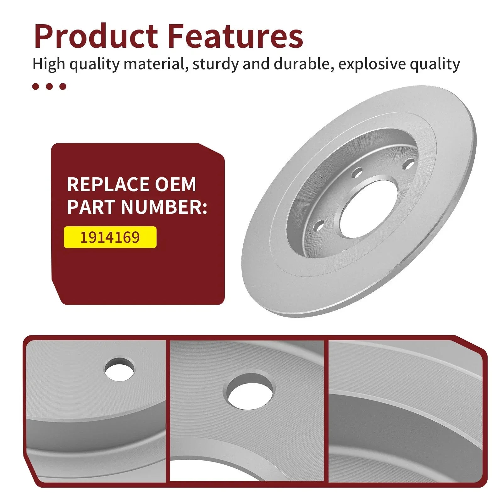 Front or Rear Brake Rotor for Polair Ranger XD 1500 Crew XD 1500 (2024–2025)