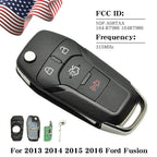 1 Pcs Keyless Entry Flip Key Fob for Ford Fusion (2013–2016) 5924003