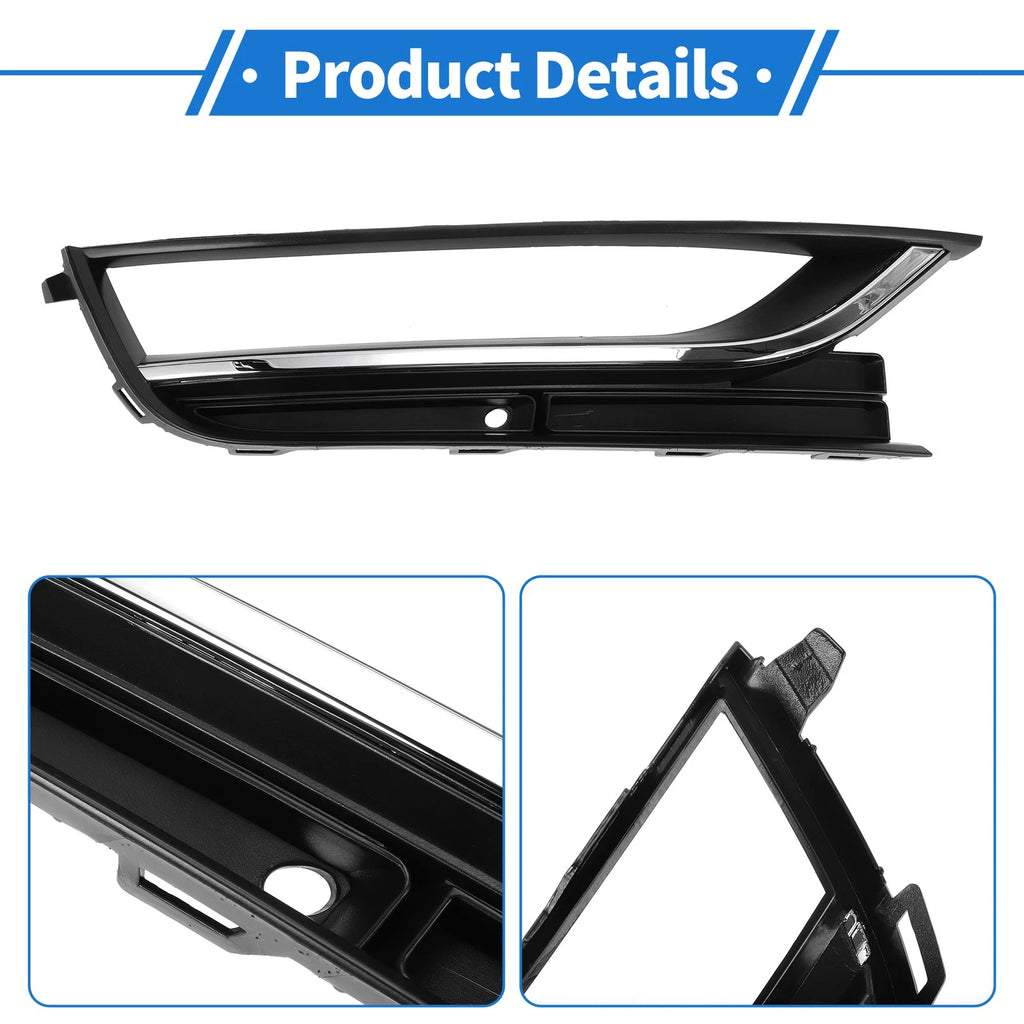 1 Pc Fog Light Grill for Volkswagen Passat (2012–2019) Black