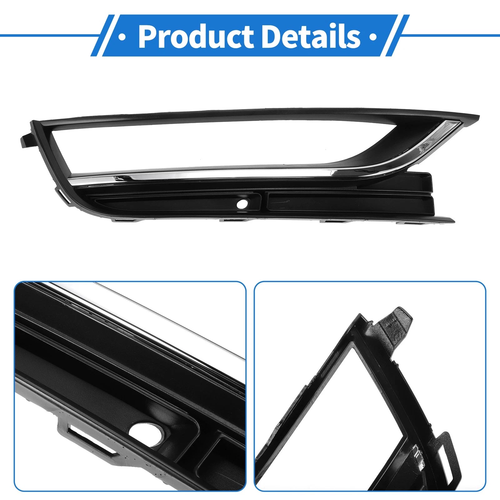 1 Pc Fog Light Grill for Volkswagen Passat (2012–2019) Black