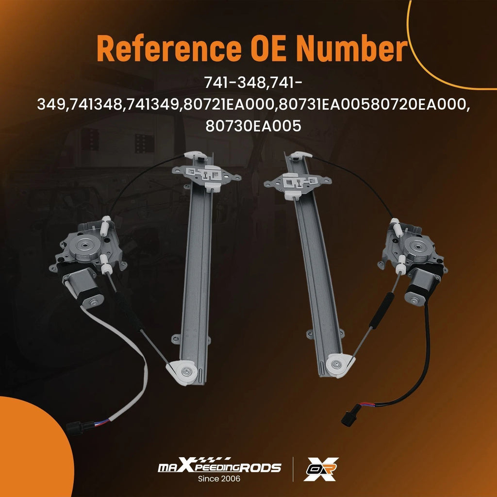 2X Power Window Regulator with Motor for Nissan Frontier Xterra (2005-2015)