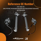 2X Power Window Regulator with Motor for Nissan Frontier Xterra (2005-2015)