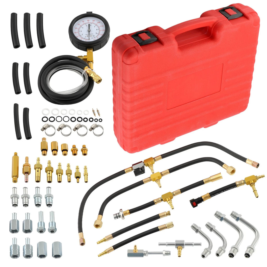 Fuel Injection Pressure Tester Kit for Cars (0-140 PSI)
