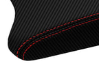 Console Lid Armrest Cover for BMW X5 E53 (2000–2006) Carbon Fiber Red Stitch