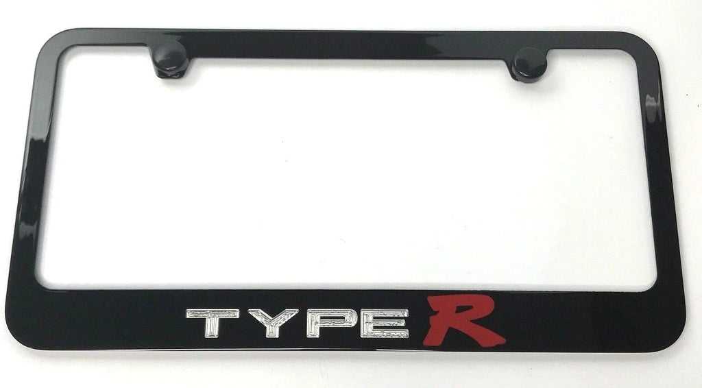 License Plate Frame Black Type R Replacement for Honda Civic (2006–2025)