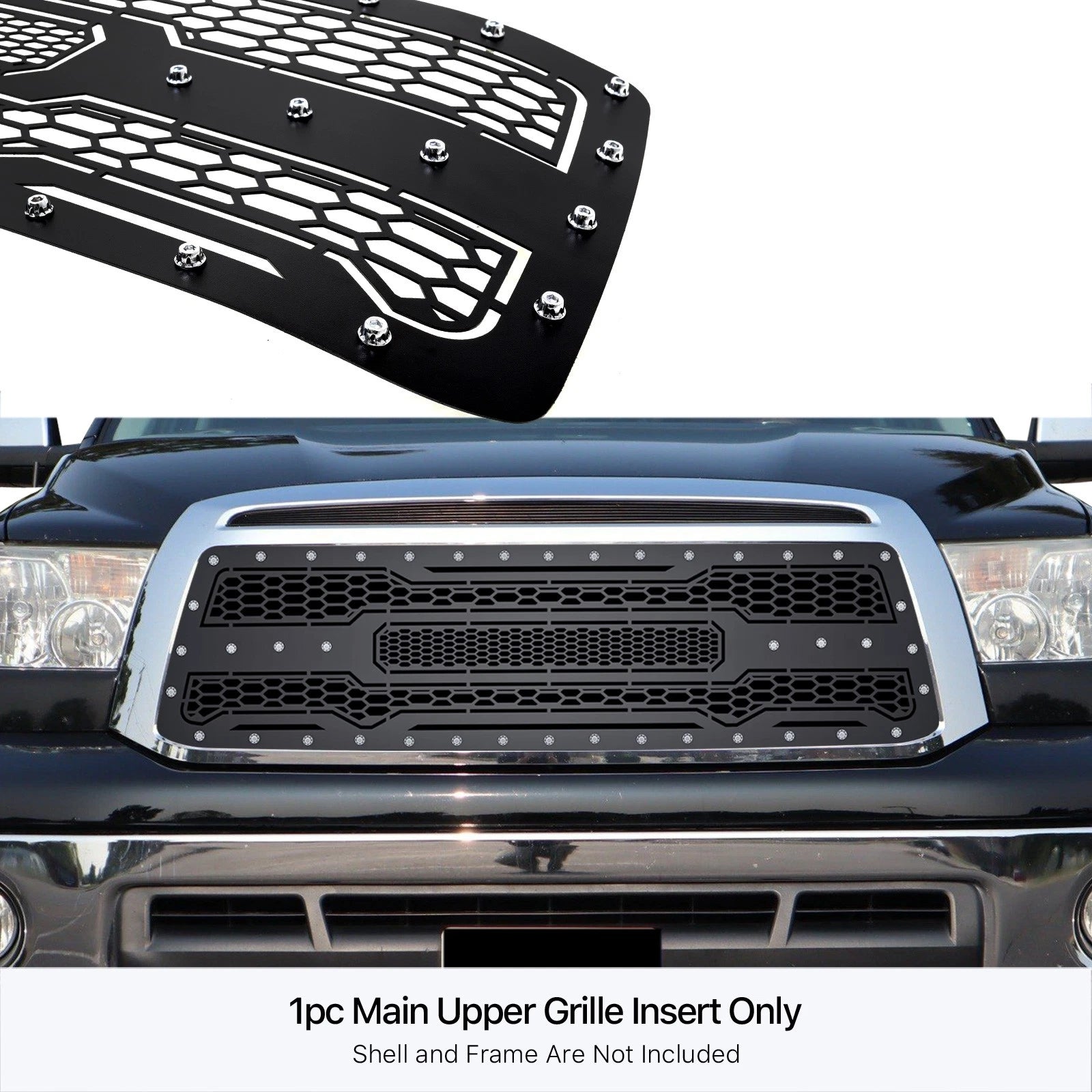 Stainless Black Laser Cut Grille Insert for Toyota Tundra (2010-2013)