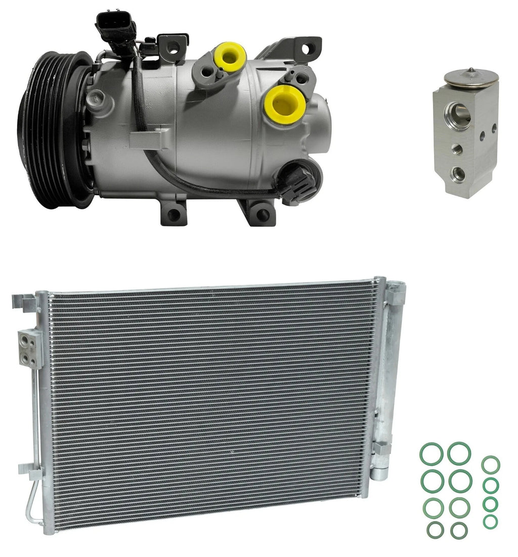 AC Compressor Kit With Condenser Replacement for Hyundai Accent 1.6L (2019–2020)