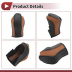 Gear Shift Knob Cover for Nissan Maxima (2016–2023) Black Brown Faux Leather