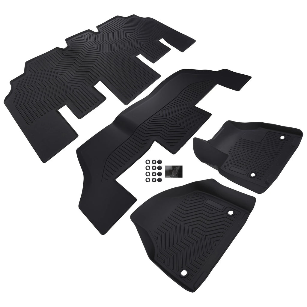 Floor Mats Liner for Chrysler Pacifica (2017–2025) TPE All Weather Waterproof