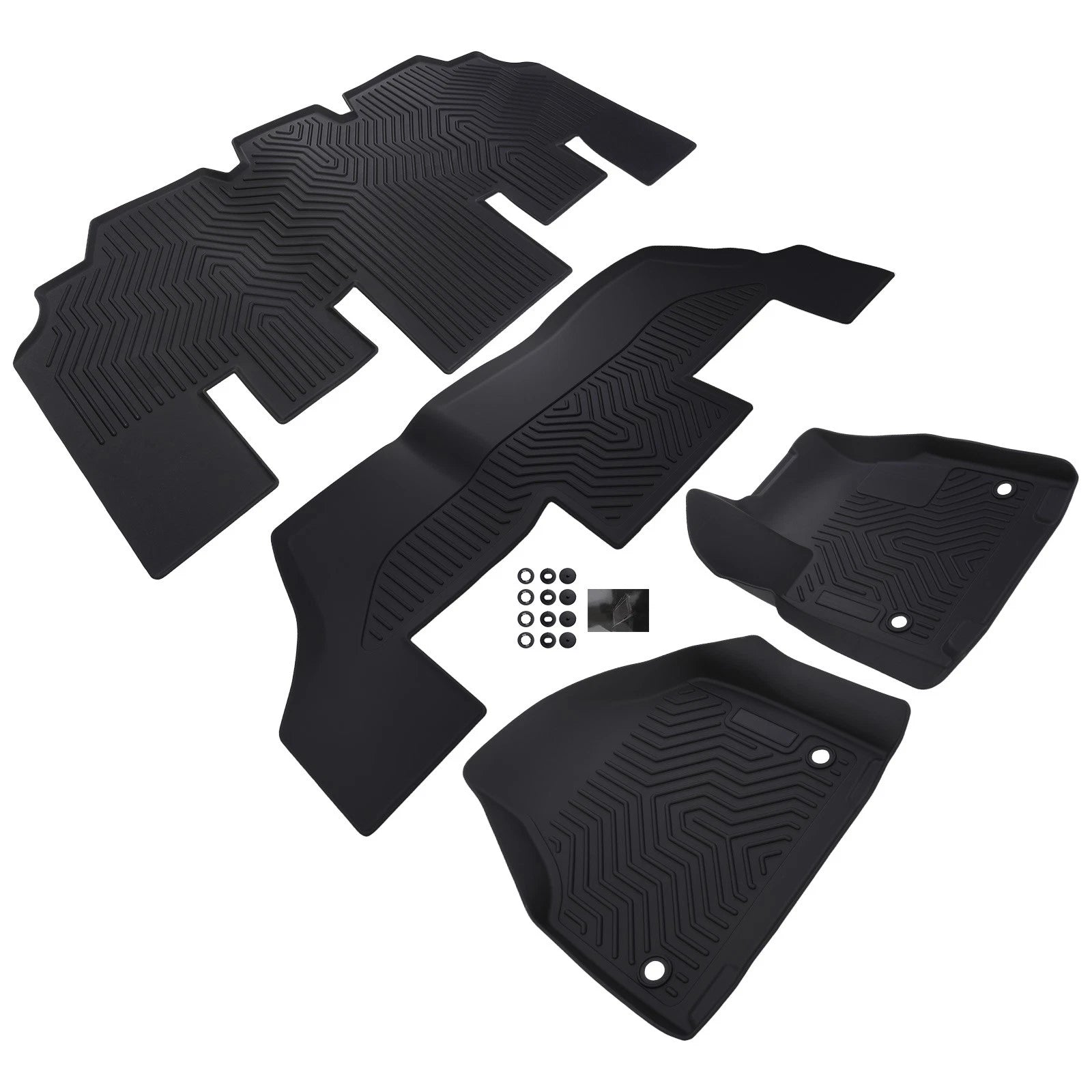 Floor Mats Liner for Chrysler Pacifica (2017–2025) TPE All Weather Waterproof