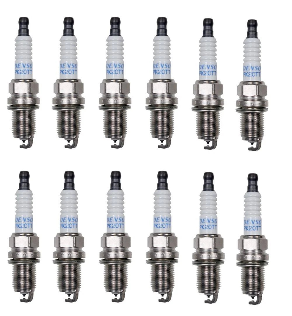 Set of 12 Platinum TT Spark Plugs Gap 0.040 for BMW Chrysler MB Porsche