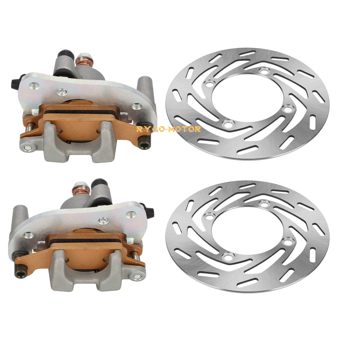 Front Brake Calipers & Disc Rotors for Yamaha Grizzly 700 YFM700 (2007–2020)