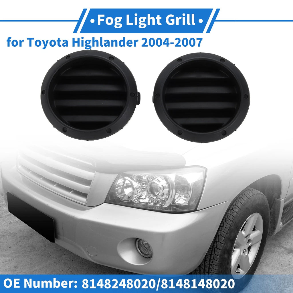 Front Bumper Fog Light Cover 8148248020 for Toyota Highlander (1 Pair)