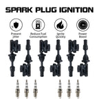 6X Ignition Coil + Spark Plugs for Infiniti J30 (1993–1997) Nissan 300ZX (1990–1996) 3.0L